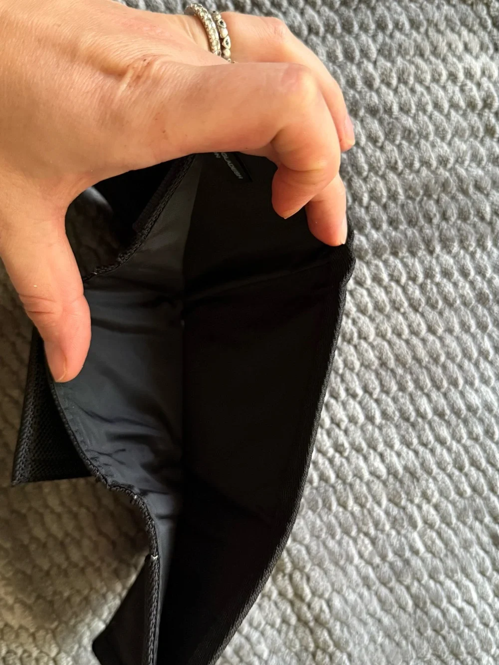 Reebok Black Nylon Tri-Fold Wallet